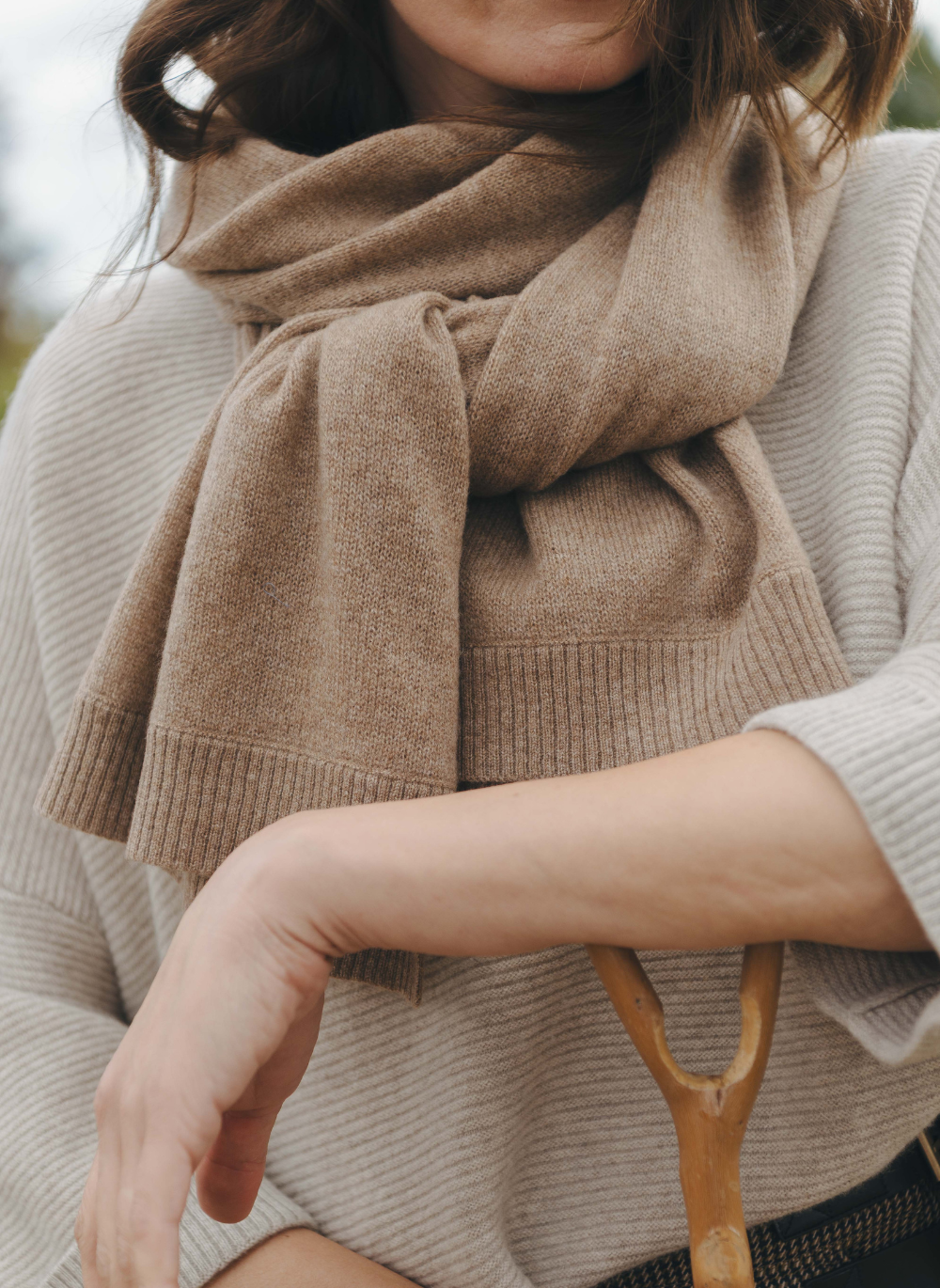 Classic Cashmere Scarf Praline Cashmere Cotton - Main Image