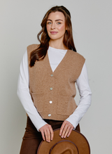 Cashmere Waistcoat Cardigan Praline