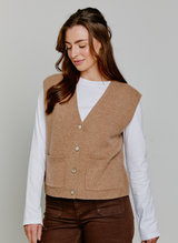Cashmere Waistcoat Cardigan Praline