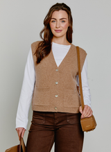 Cashmere Waistcoat Cardigan Praline