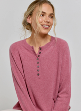 Henley Cashmere Jumper - Rustic Rose