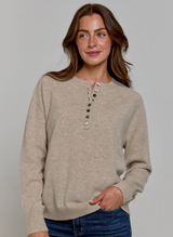 Henley Cashmere Jumper - Chinchilla