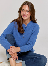 Country Blue Cashmere Henley