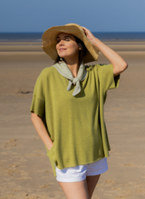 Knitted Striped Cashmere Neck Tie - Lowland