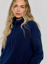 Emma Drawstring Cashmere Jumper - Navy