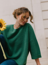 Abbie Rib Cashmere Jumper - Botanical Green