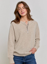 Henley Cashmere Jumper - Chinchilla