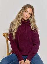 Emma Drawstring Cashmere Jumper - Mulberry