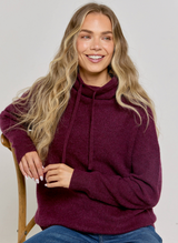 Emma Drawstring Cashmere Jumper - Mulberry