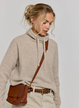 Emma Drawstring Cashmere Jumper - Chinchilla