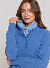 Country Blue Cashmere Henley