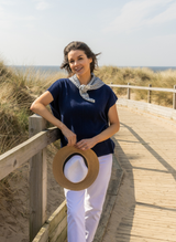 Lily Cashmere Slipover - Navy