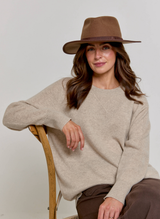 Cashmere Casual Sweatshirt - Chinchilla