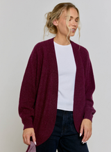 Cocoon Cashmere Cardigan - Mulberry