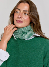 Textured Cashmere Scarf - Botanical Green