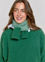 Textured Cashmere Scarf - Botanical Green
