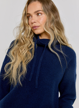 Emma Drawstring Cashmere Jumper - Navy
