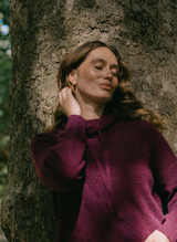Emma Drawstring Cashmere Jumper - Mulberry