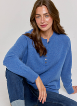 Country Blue Cashmere Henley