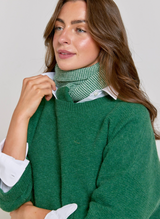 Textured Cashmere Scarf - Botanical Green