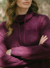 Emma Drawstring Cashmere Jumper - Mulberry