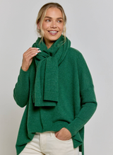 Long Sleeve Cashmere Kimono - Botanical Green