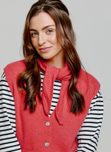Hailey Cashmere Neck Tie Coral Rose