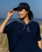 Short Sleeve Cashmere Kimono - Navy