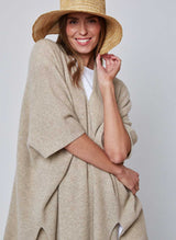 Kimono Rib Cashmere Cardigan - Chinchilla
