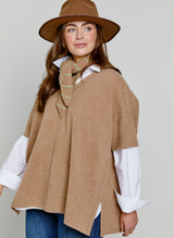 Short Sleeve Cashmere Kimono Praline