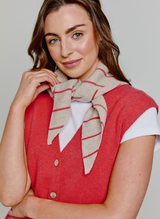 Cashmere Waistcoat Cardigan Coral Rose