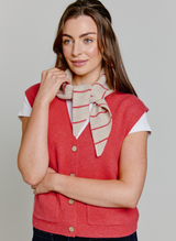 Cashmere Waistcoat Cardigan Coral Rose