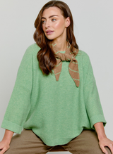Abbie Rib Cashmere Jumper Lily Green