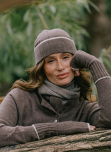 Contrast Trim Cashmere Hat 