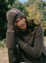Contrast Trim Cashmere Hat 