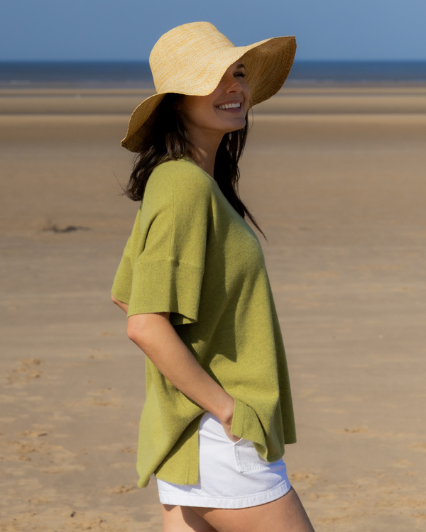 Short Sleeve Cashmere Kimono - Lowland