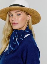 Knitted Striped Neck Tie Navy