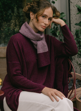 Long Sleeve Cashmere Kimono - Mulberry