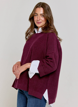 Abbie Rib Cashmere Jumper - Mulberry

