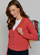 Chelsea Cardigan Coral Rose