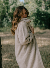 Isla Yak & Alpaca Longline Coatigan - Chinchilla