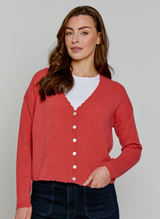 Chelsea Cardigan Coral Rose