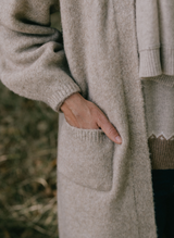 Isla Yak & Alpaca Longline Coatigan - Chinchilla