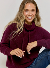 Emma Drawstring Cashmere Jumper - Mulberry
