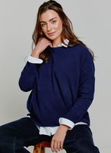 Ava Relaxed Cashmere Jumper Navy
