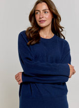 Cashmere Casual Sweatshirt - Navy
