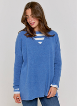 Country Blue Cashmere Kimono