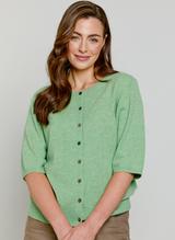 Cashmere Cardigan Lily Green