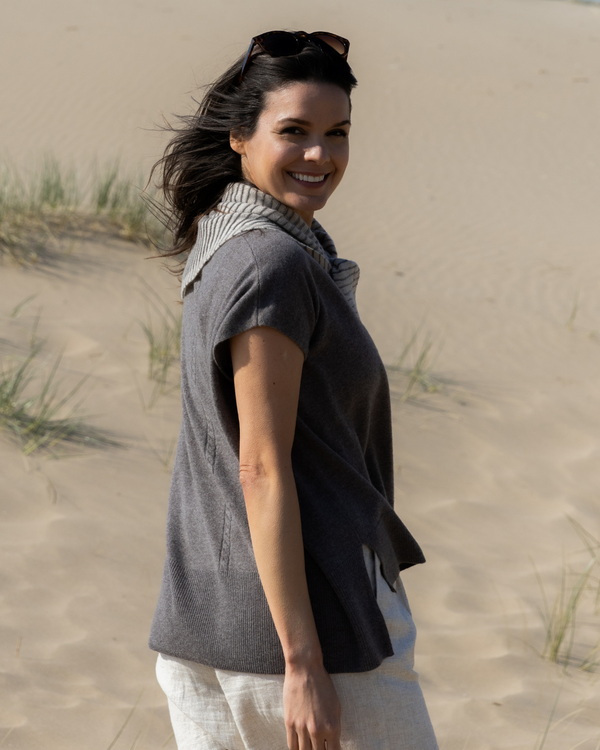 Lily Cashmere Slipover - Taupe