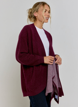 Cocoon Cashmere Cardigan - Mulberry